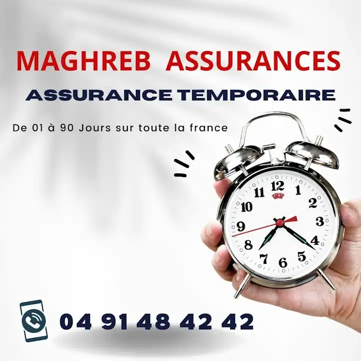 Solution d’assurance temporaire pour assurer une voiture provisoirement à petit prix avec Maghreb Assurances