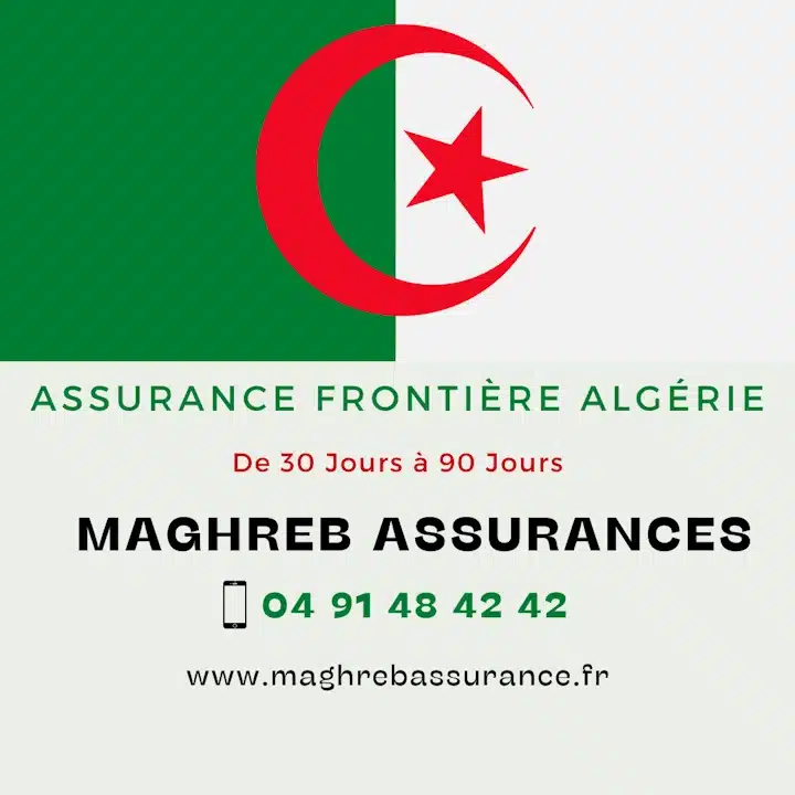 Assurance frontière Algérie pour véhicules venant d’Algérie, couverture temporaire rapide et légale, attestation immédiate disponible