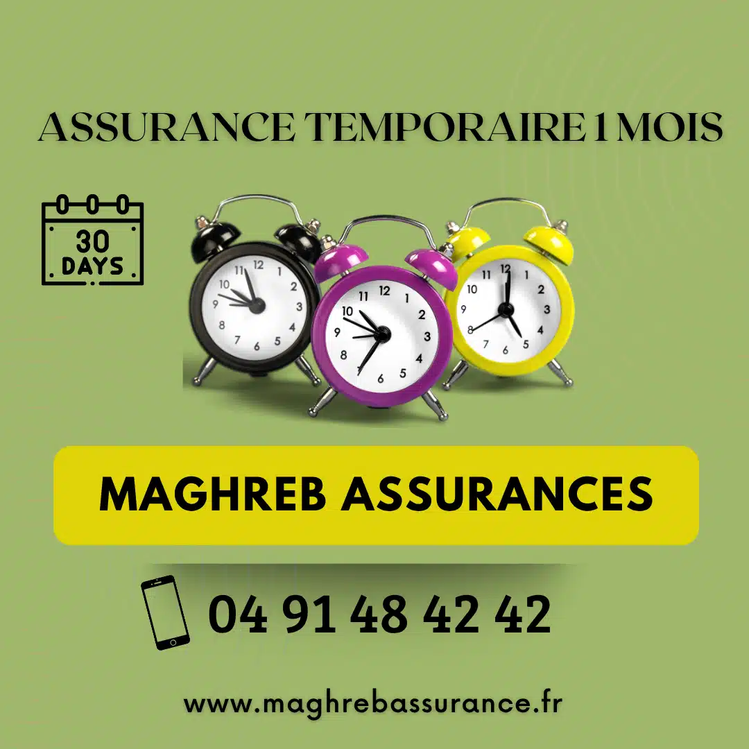 Assurance auto provisoire 1 mois en ligne chez Maghreb Assurances<br />
