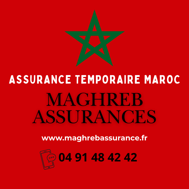 Assurance temporaire Maroc pas chère pour voiture, contrat de 1 à 90 jours avec Maghreb Assurances 
